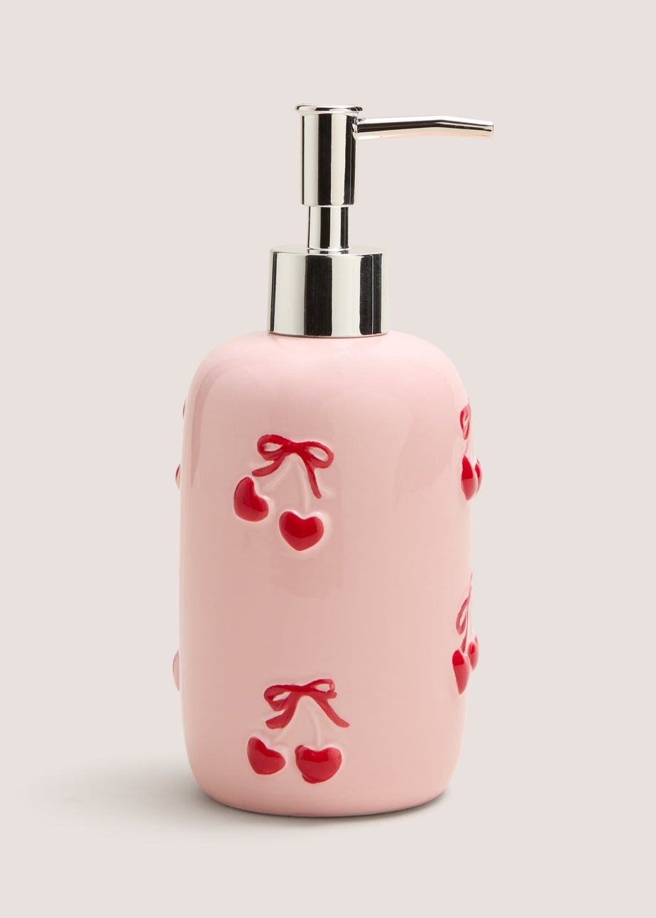 Pink Cherry Soap Dispenser