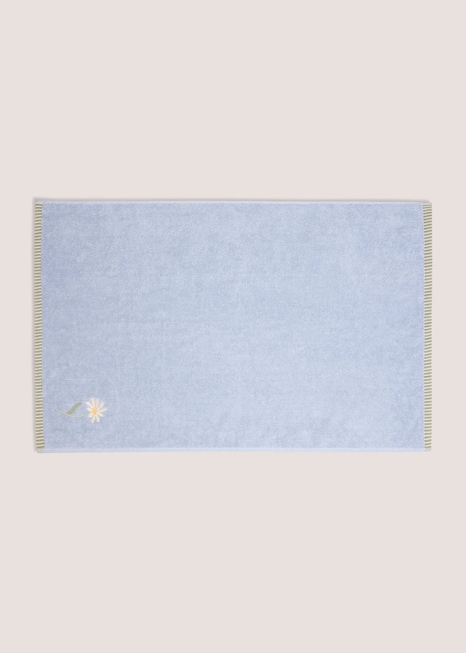 Blue Daisy Embroidered Hand Towel