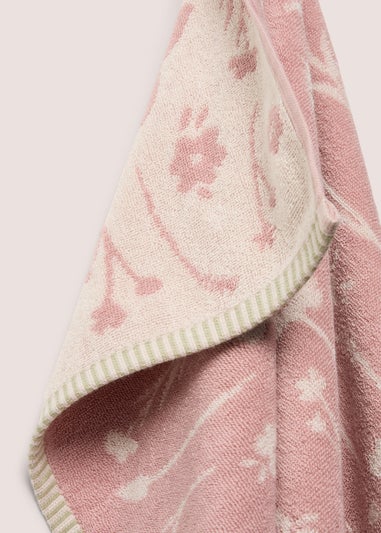 Pink Bunny Jacquard Towel