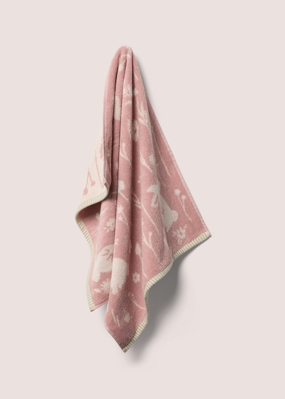 Pink Bunny Jacquard Towel