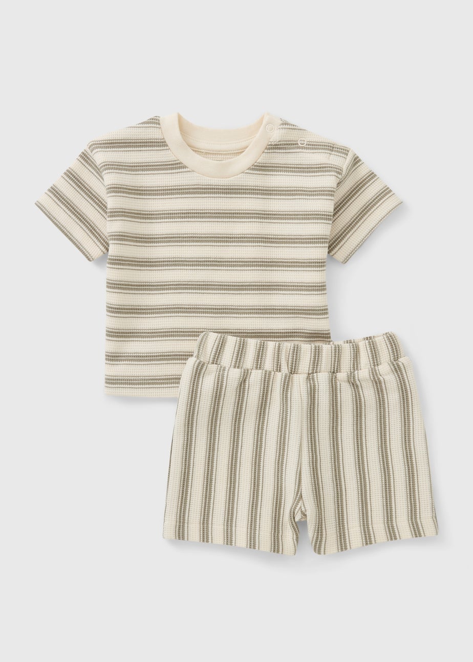 Baby Green Textured T-Shirt & Shorts Set (Newborn-23mths)