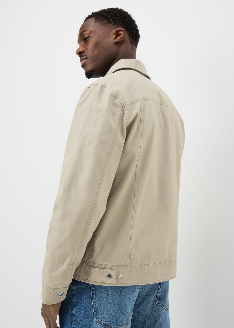 Cream Canvas Chore Jacket