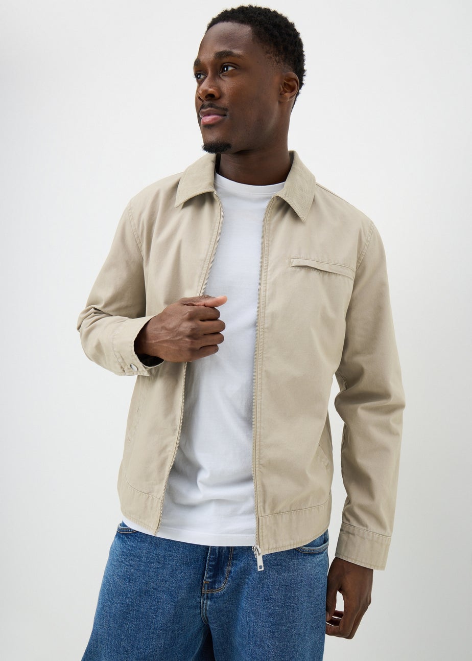 Cream Canvas Chore Jacket