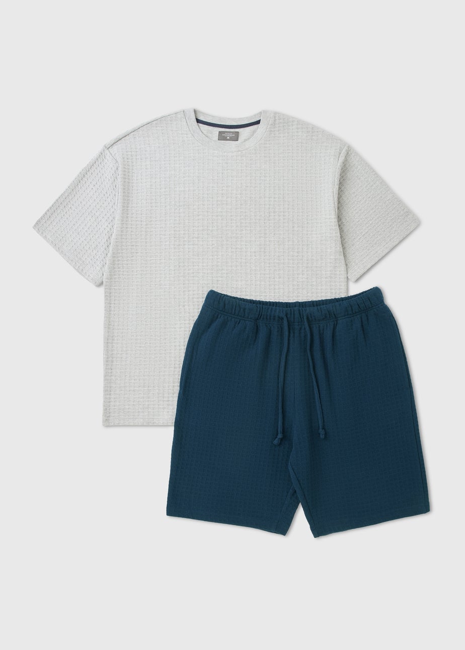 Grey Waffle Short Pyjama Set
