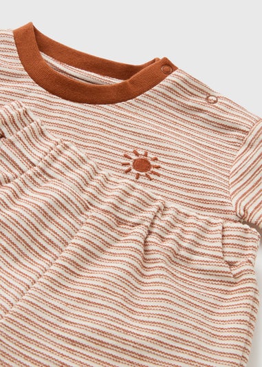 Baby Orange Stripe Sun Top & Shorts Set (Newborn-23mths)