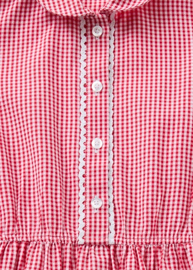 2 Pack Girls Red School Playsuit (3-12 Years)