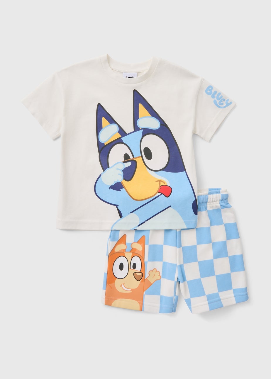 Bluey Boys White T-Shirt & Short Set (1-7yrs)