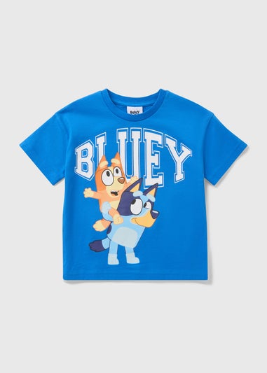 Bluey Boys Blue Piggy Back T-Shirt (1-7yrs)