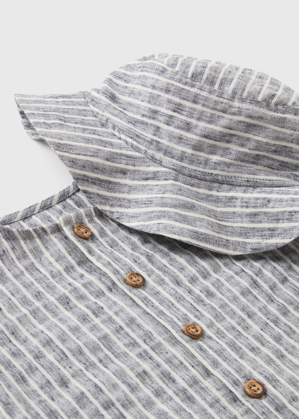 Baby Grey Stripe Romper & Hat Set (Newborn-23mths)