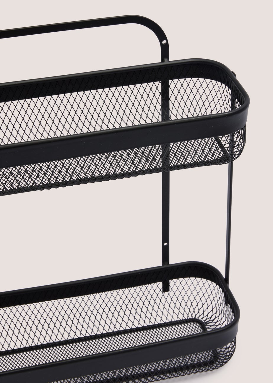 Black Mesh Metal Two Tier Caddy