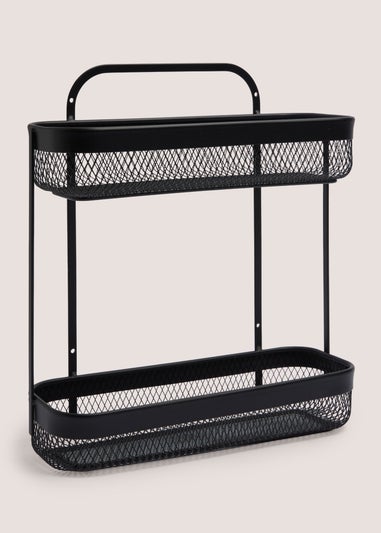 Black Mesh Metal Two Tier Caddy