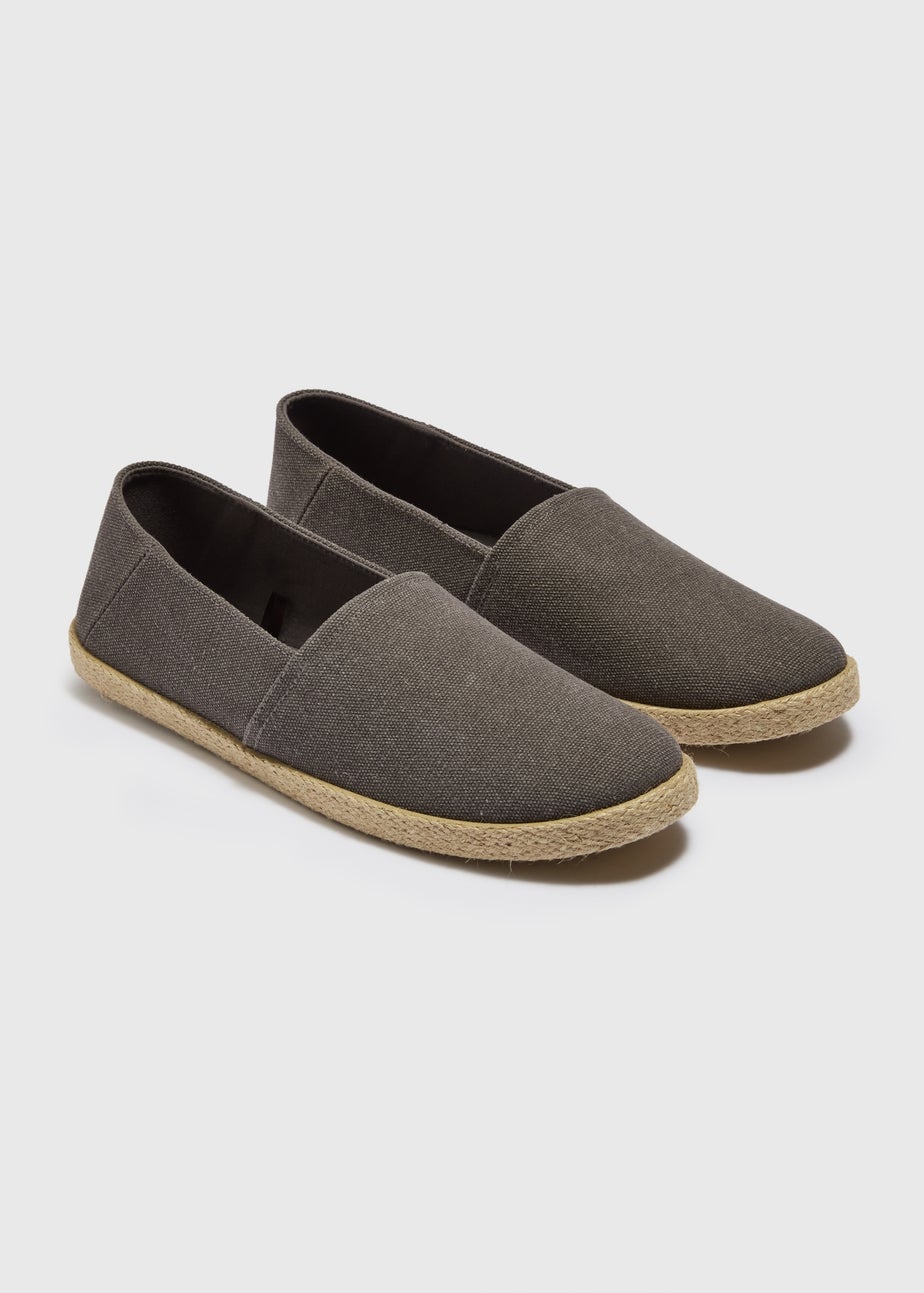 Grey Textured Espadrilles