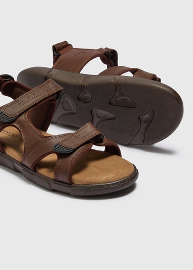 Brown Real Leather Trek Adventure Sandals