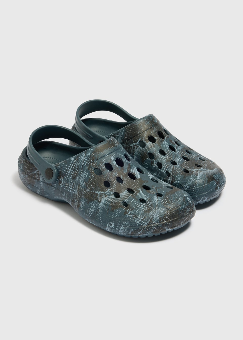 Blue Printed Clogs