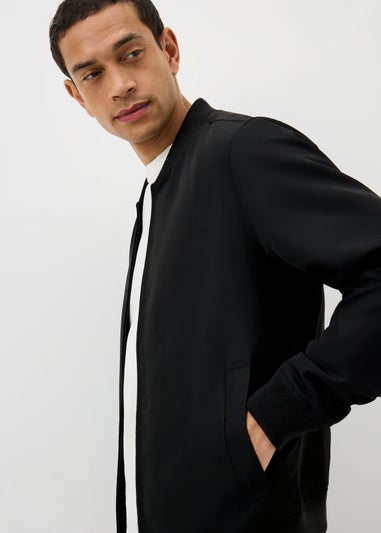 Black Lightweight Bomber Jacket