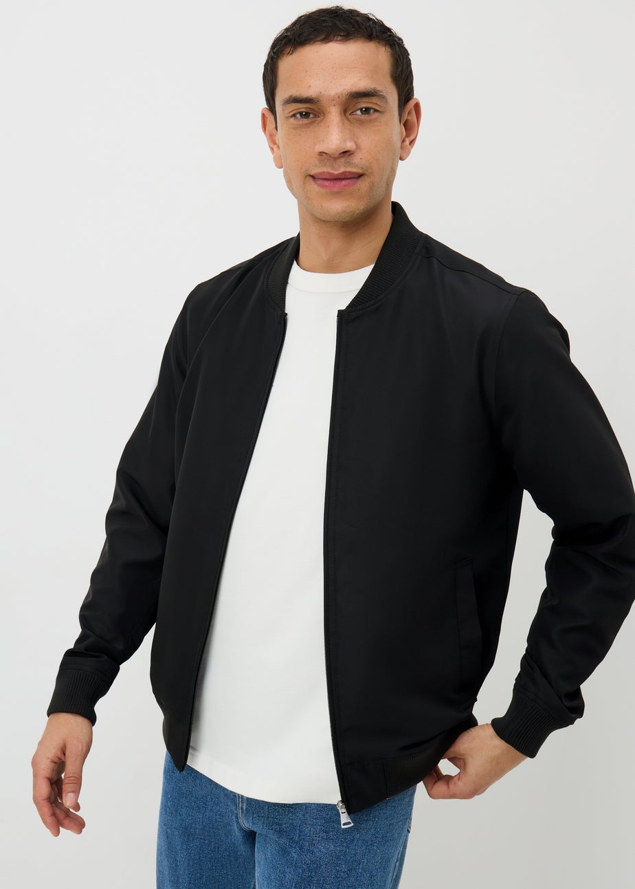 Black Lightweight Bomber Jacket