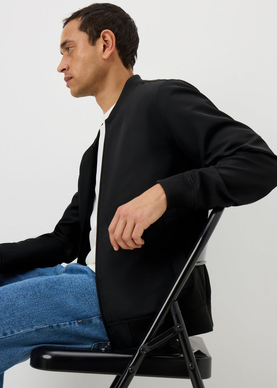 Black Lightweight Bomber Jacket