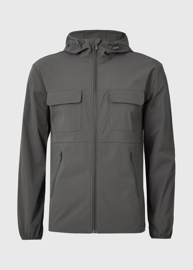 Charcoal Hooded Co Ord Windbreaker