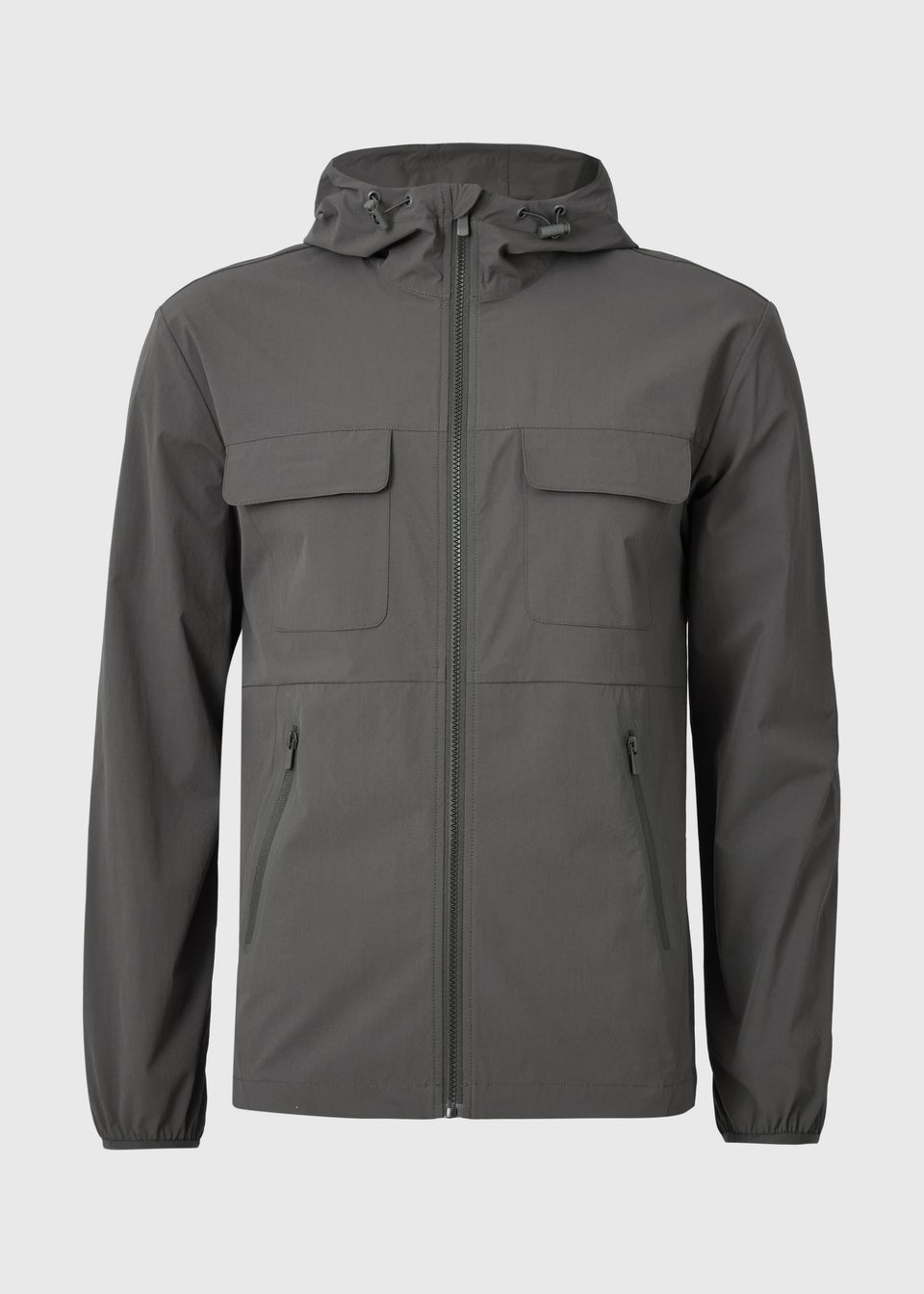 Charcoal Hooded Co Ord Windbreaker
