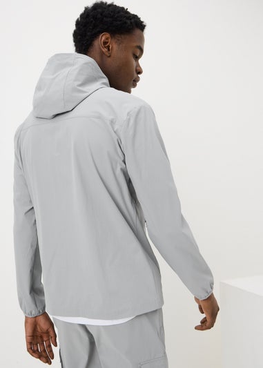 Grey Hooded Co Ord Windbreaker