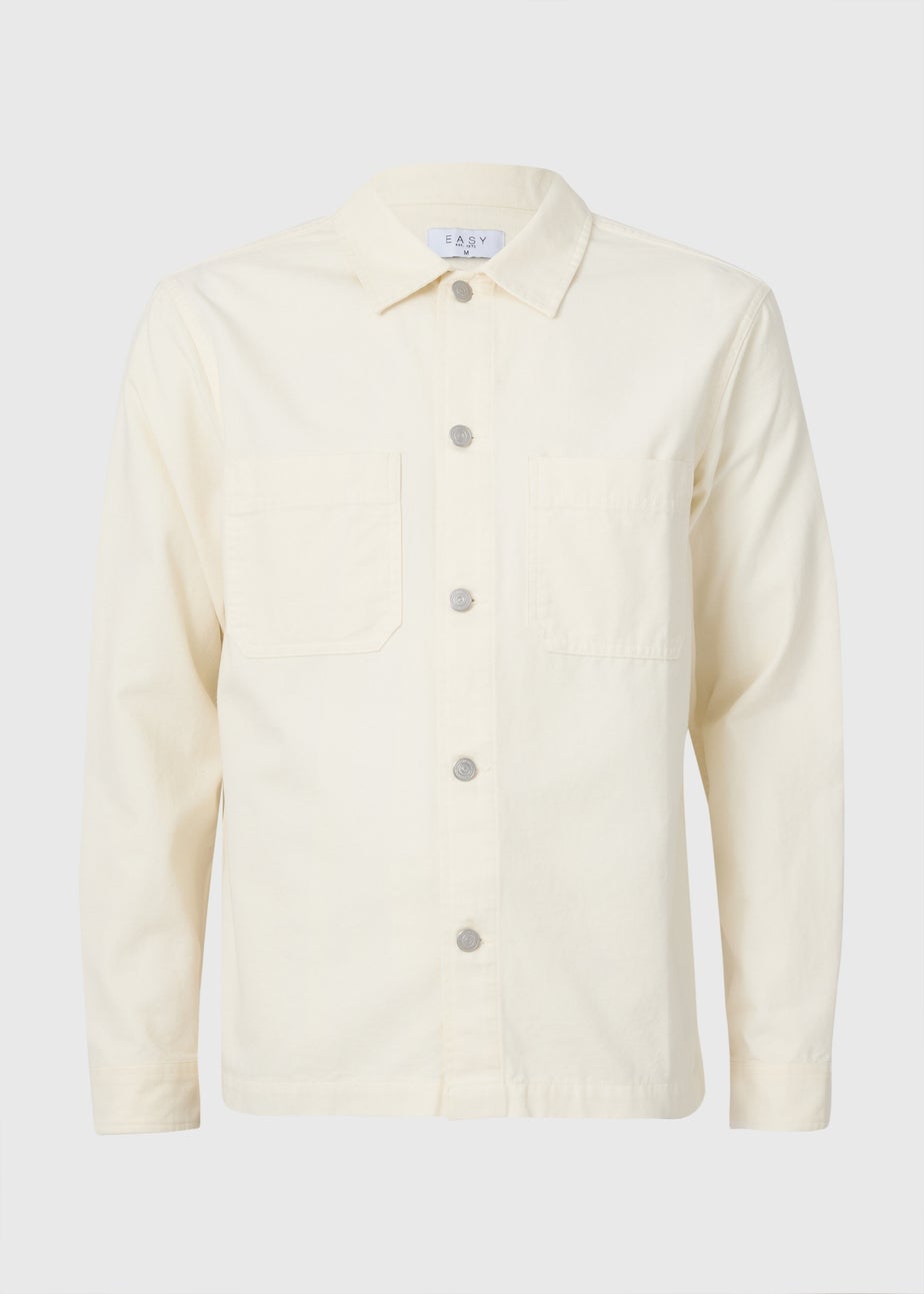 Ecru Lightweight Canvas Shacket