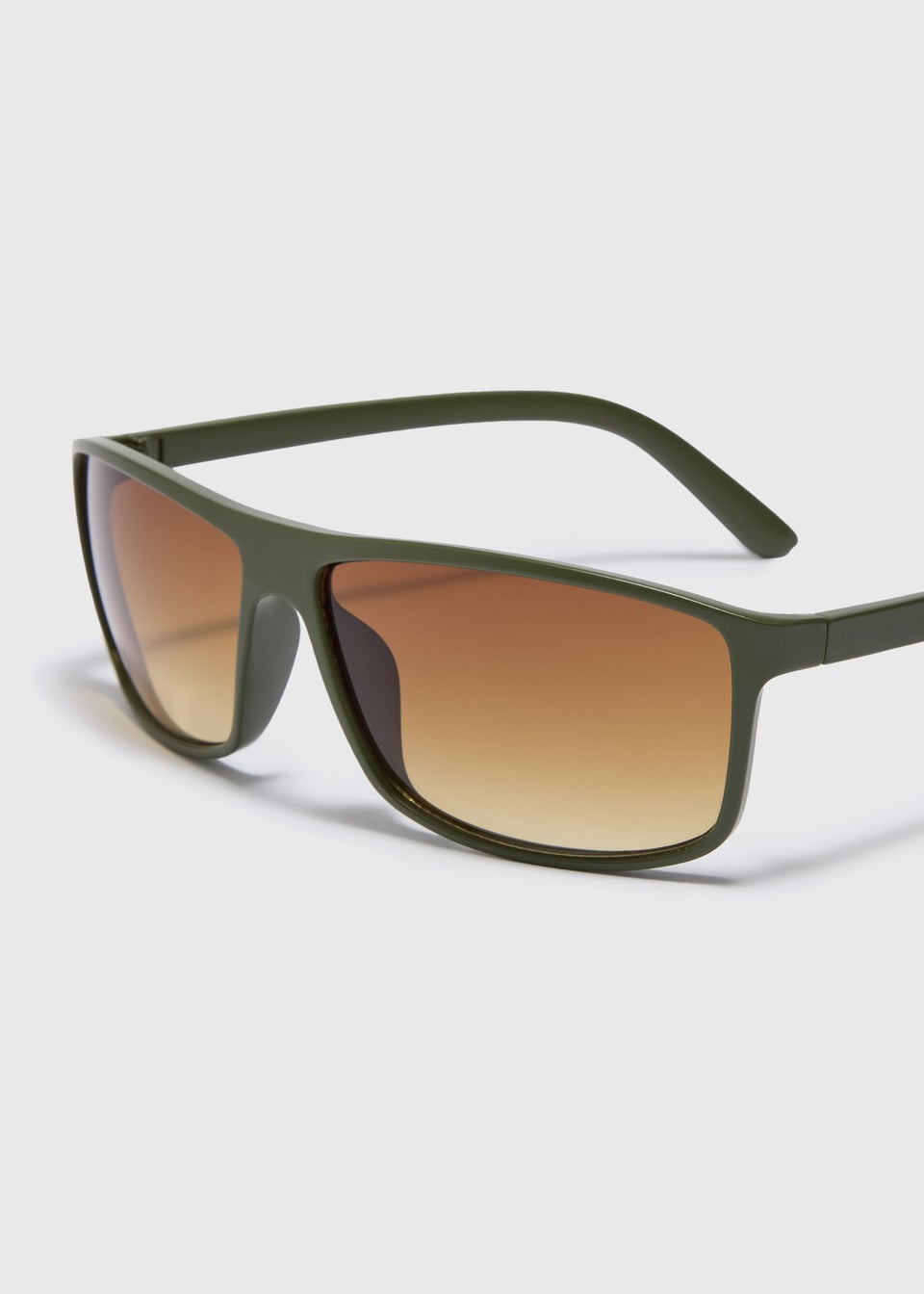 Khaki Rectangular Sunglasses