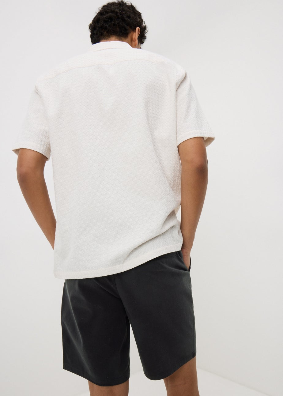 Black Regular Fit Chino Shorts