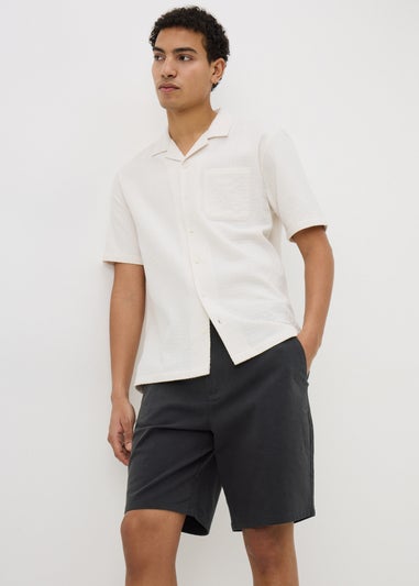 Black Regular Fit Chino Shorts