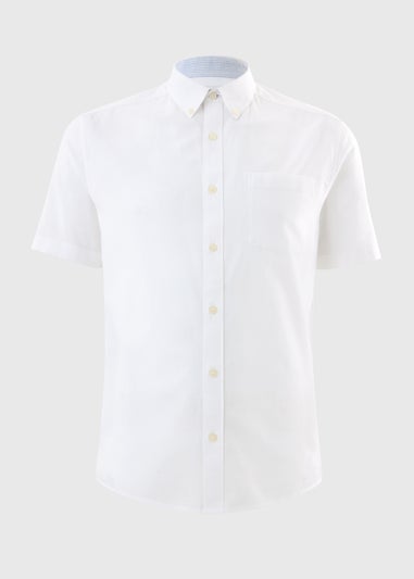 White Short Sleeve Oxford Shirt