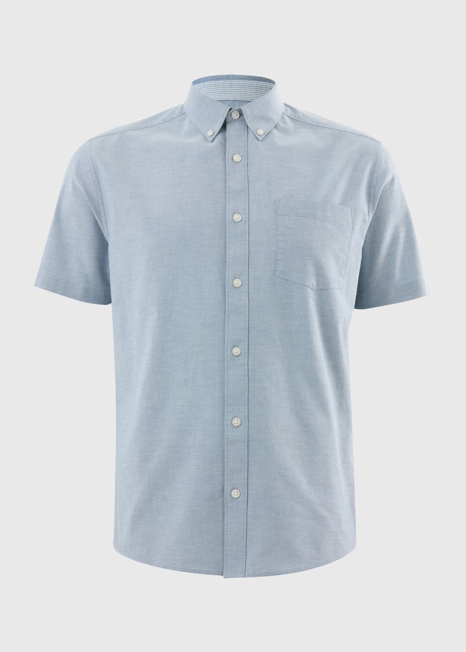 Blue Short Sleeve Oxford Shirt