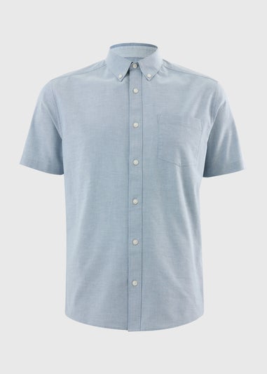 Blue Short Sleeve Oxford Shirt