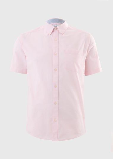 Pink Short Sleeve Oxford Shirt