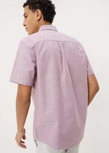 Burgundy Short Sleeve Oxford Shirt