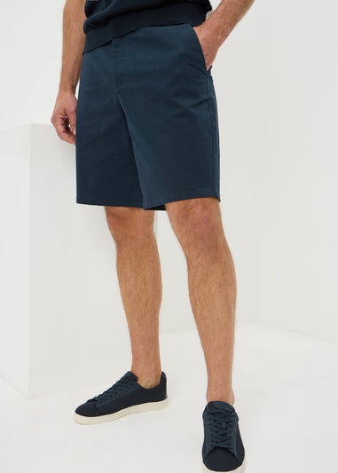 Navy Regular Fit Chino Shorts