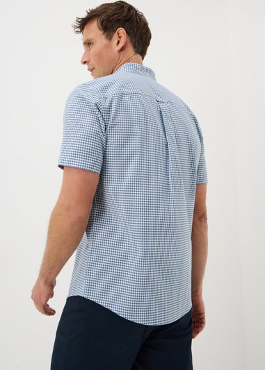 Blue Gingham Short Sleeve Oxford Shirt