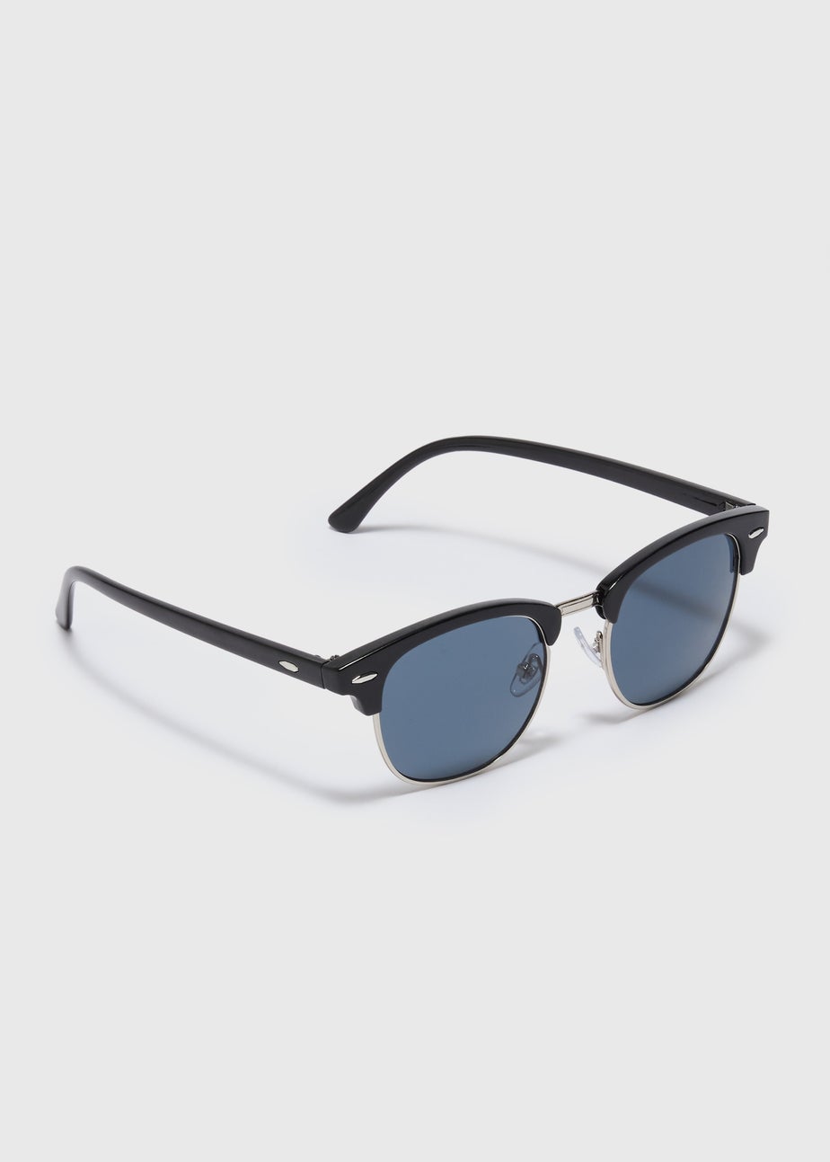 Black Plastic Retro Sunglasses