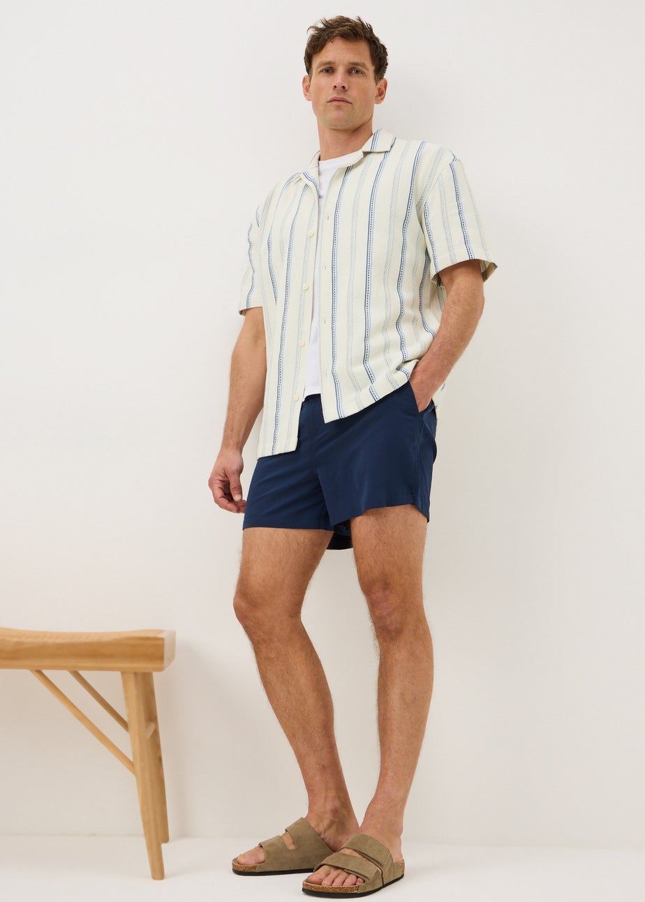 Ecru Stripe Short Sleeve Shirt