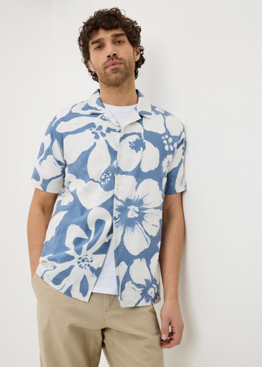 Blue Smart Floral Shirt