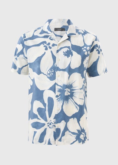 Blue Smart Floral Shirt