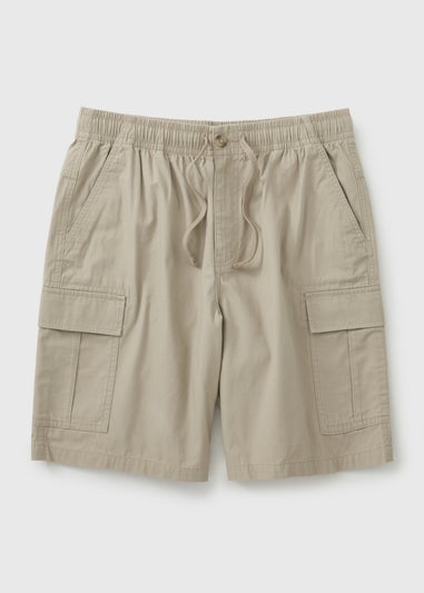 Stone Canvas Cargo Shorts