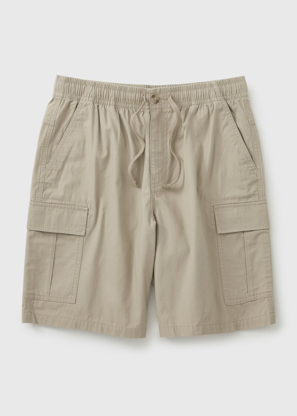 Stone Canvas Cargo Shorts