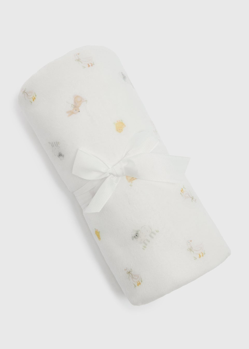 Baby White Spring Animal Shawl