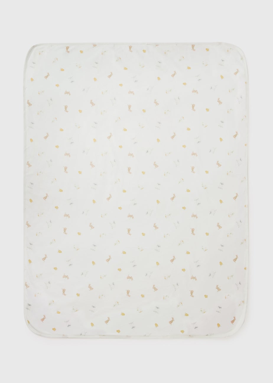 Baby White Spring Animal Shawl