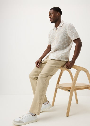 Stone Palm Seersucker Short Sleeve Shirt