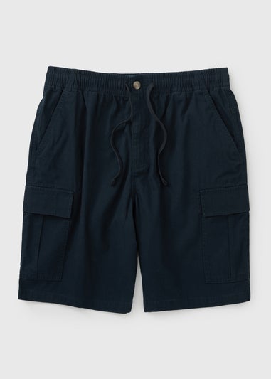 Navy Canvas Cargo Shorts