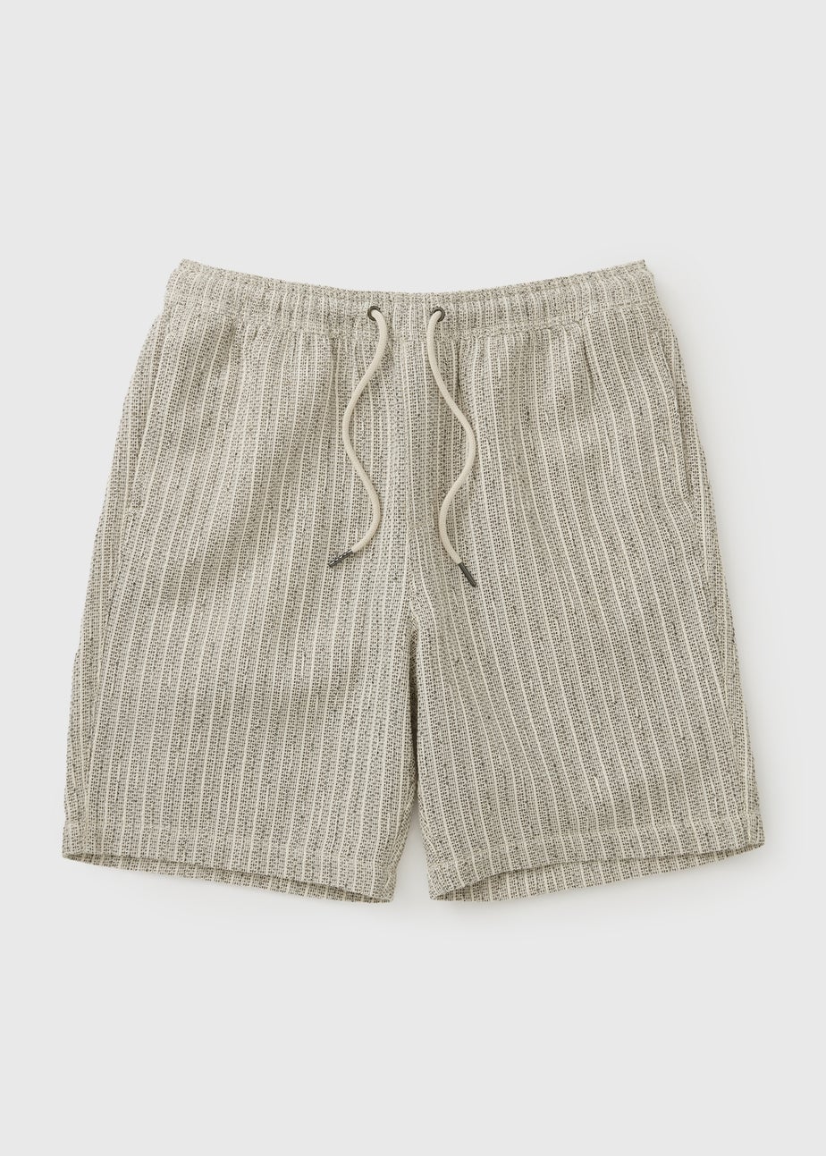 Beige Stripe Co Ord Short