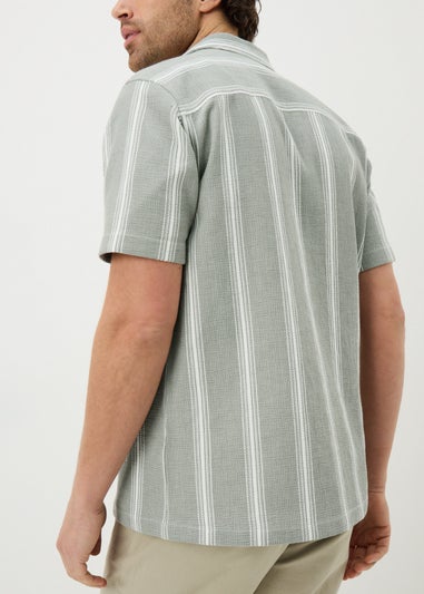 Khaki Stripe Cheesecloth Shirt