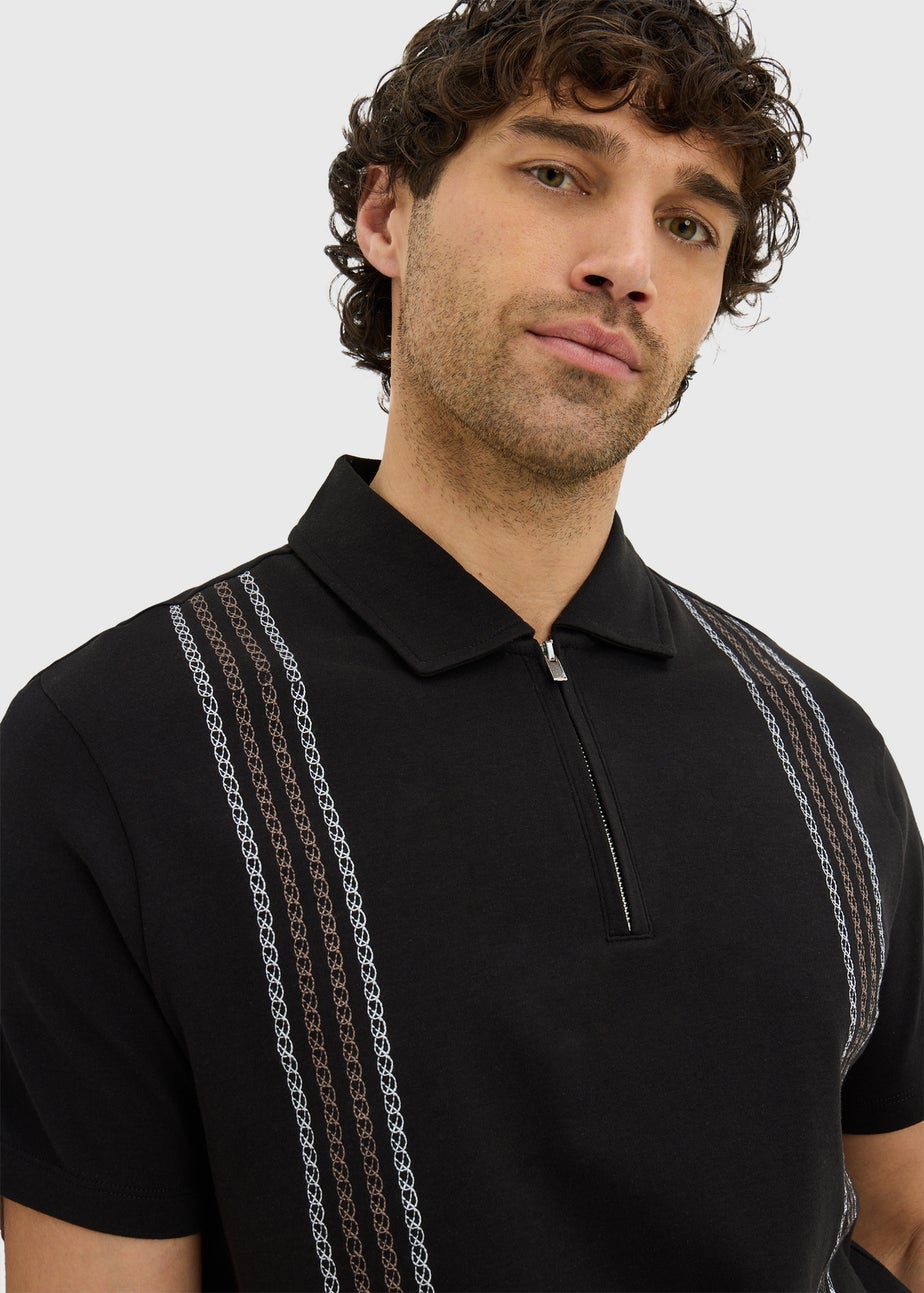 Black Chain Smart Polo Shirt