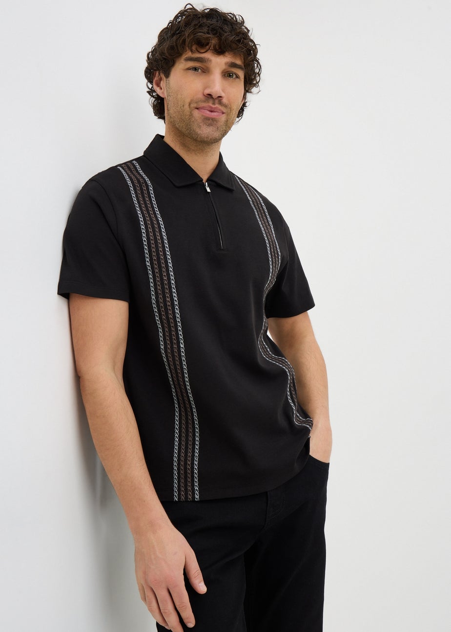 Black Chain Smart Polo Shirt