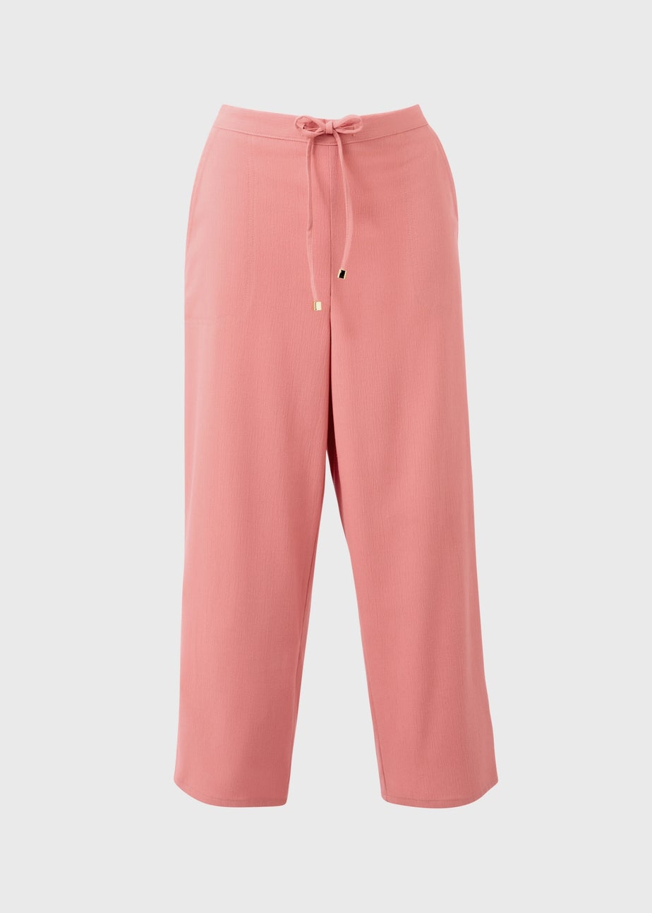 Pink Cropped Clipper Trousers